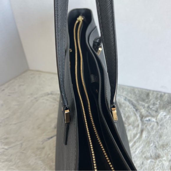 Tory Burch Saffiano Leather Tote Black Bag - Picture 7 of 16